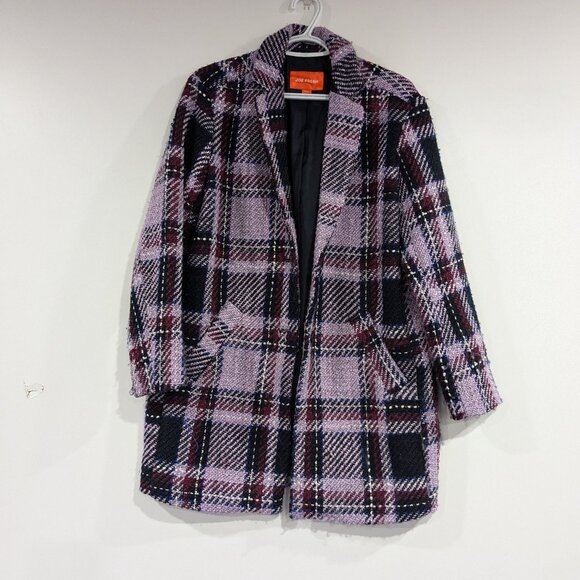 Joe Fresh Jackets & Blazers - Joe Fresh Plaid Pea Coat Mauve Purple Size Medium